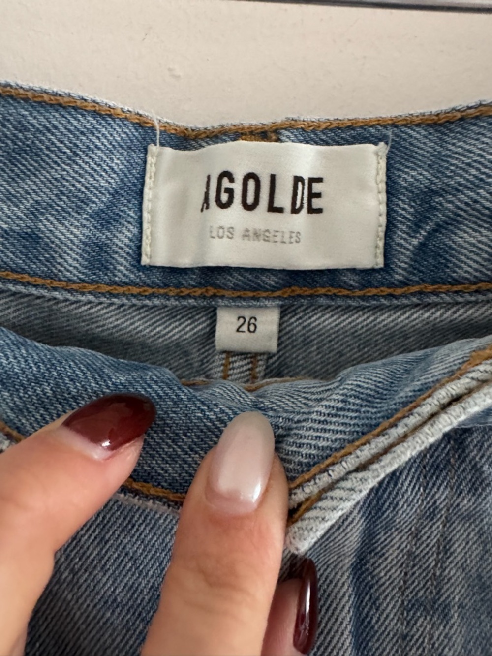 Agolde Dagna Light Blue Wide Leg Pleated Cropped Jeans, 26 - Picture 6 of 8
